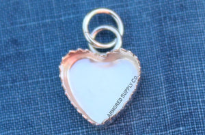 Heart Serrated Bezel Pendant Blank Mounting