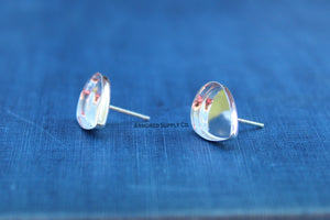 Plain Pear Bezel Stud Earring Blanks