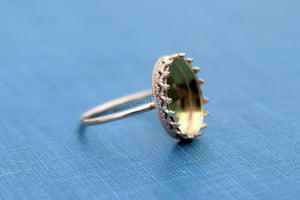 10x8mm Crown Oval Gold Filled Bezel Ring blank