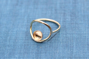 Gold Filled Karma Full Moon Bezel Cup Ring blank
