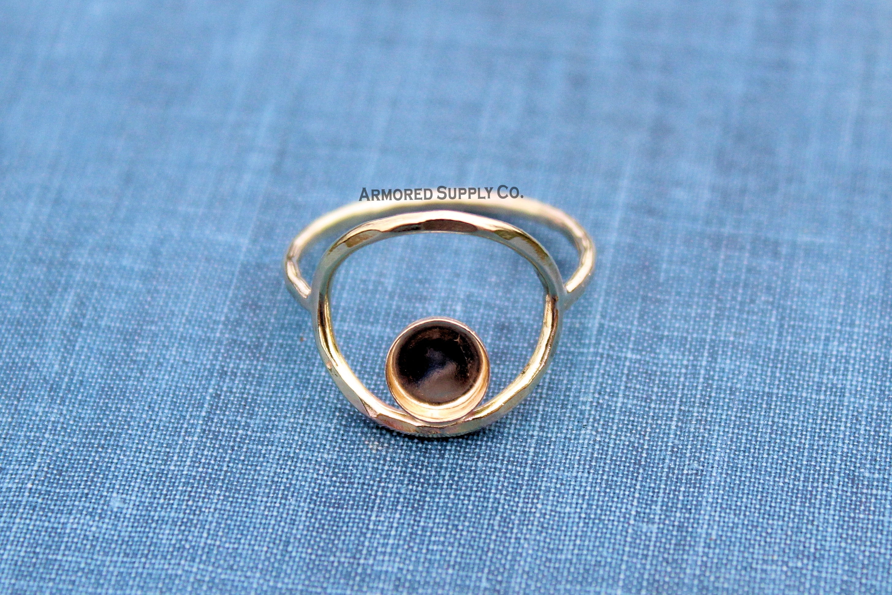 Gold Filled Karma Full Moon Bezel Cup Ring blank