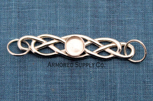 Silver Celtic Knot Plain Round Bezel Pendant Blank Mounting