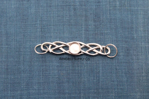 Silver Celtic Knot Plain Round Bezel Pendant Blank Mounting