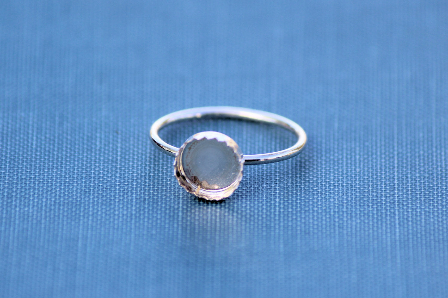 8mm Serrated Bezel Cup Ring blank, Round Cabochon, Cab Resin Breast Milk, DIY jewelry supplies, build your ring, wholesale jewelry, diy ring