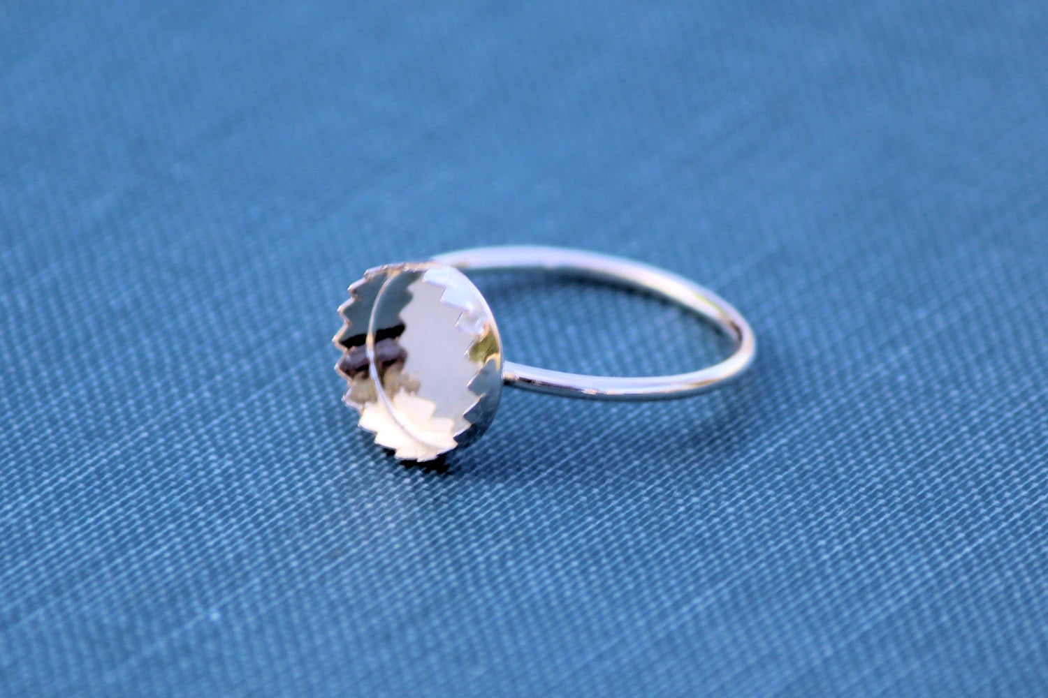 10mm Serrated Bezel Cup Ring blank, Round Cabochon, Cab Resin Breast Milk, DIY jewelry supply, build your ring, wholesale jewelry, diy ring