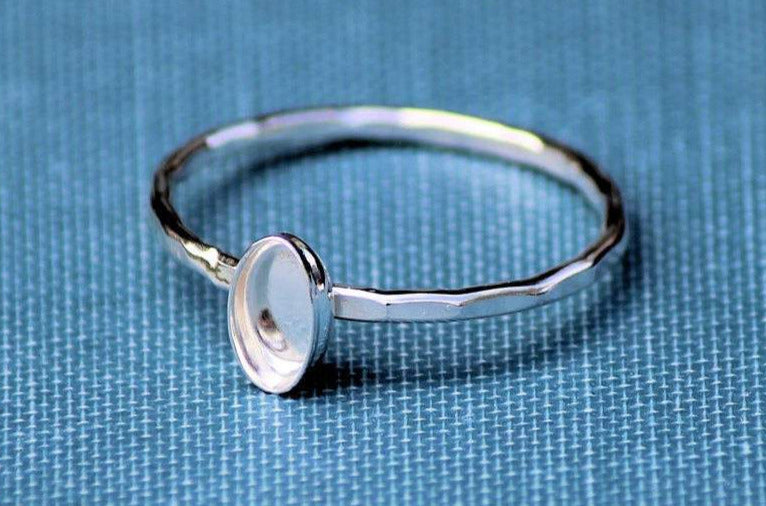 6x4mm Oval Bezel Cup Ring blank, Oval Cabochon, Cab Resin, Breast Milk, DIY jewelry supplies, build your ring, wholesale jewelry, diy ring