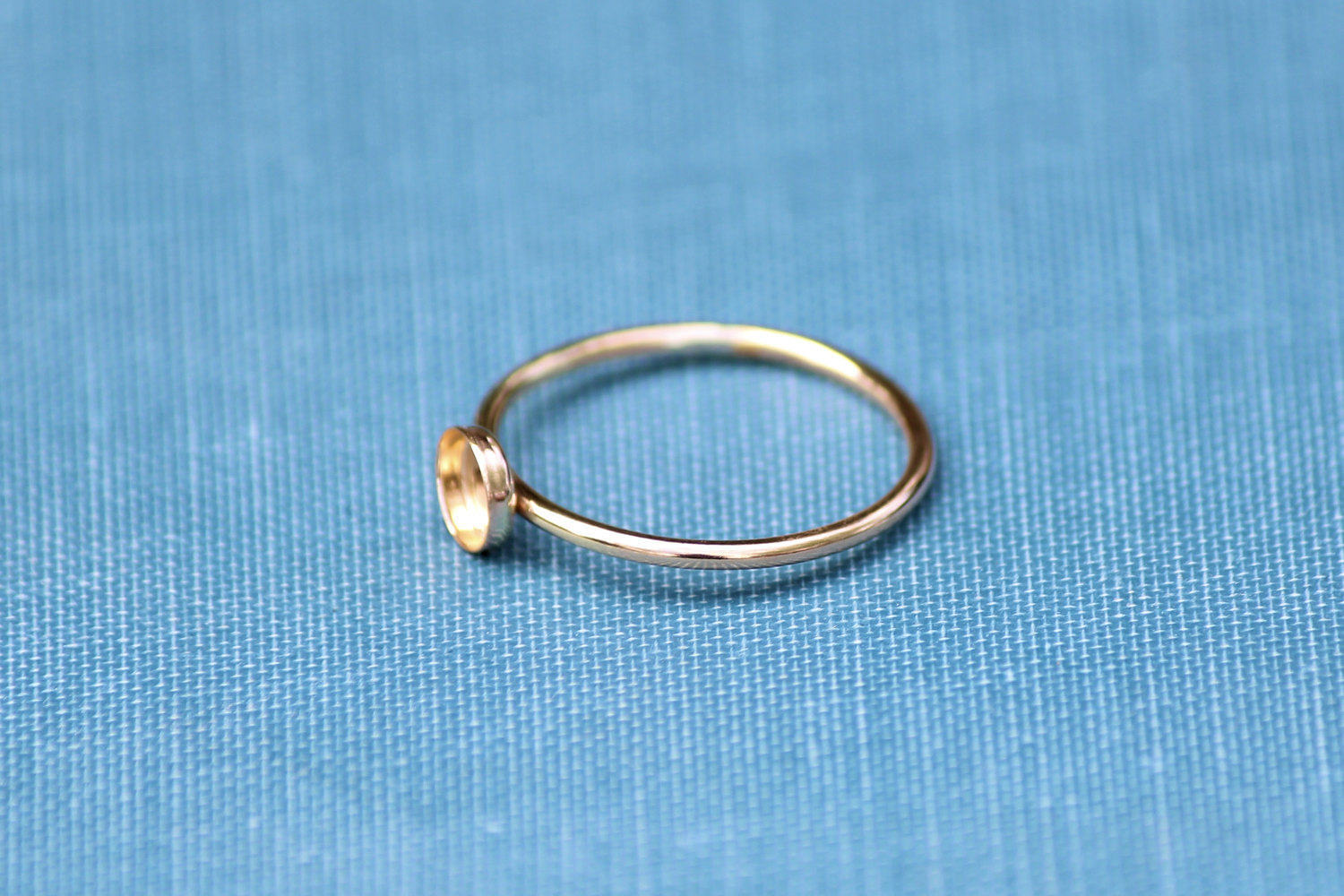 Gold Filled 4mm Bezel Cup Ring blank, Round Cabochon, Cab Breast Milk, DIY jewelry supplies, build your ring, wholesale jewelry, diy ring