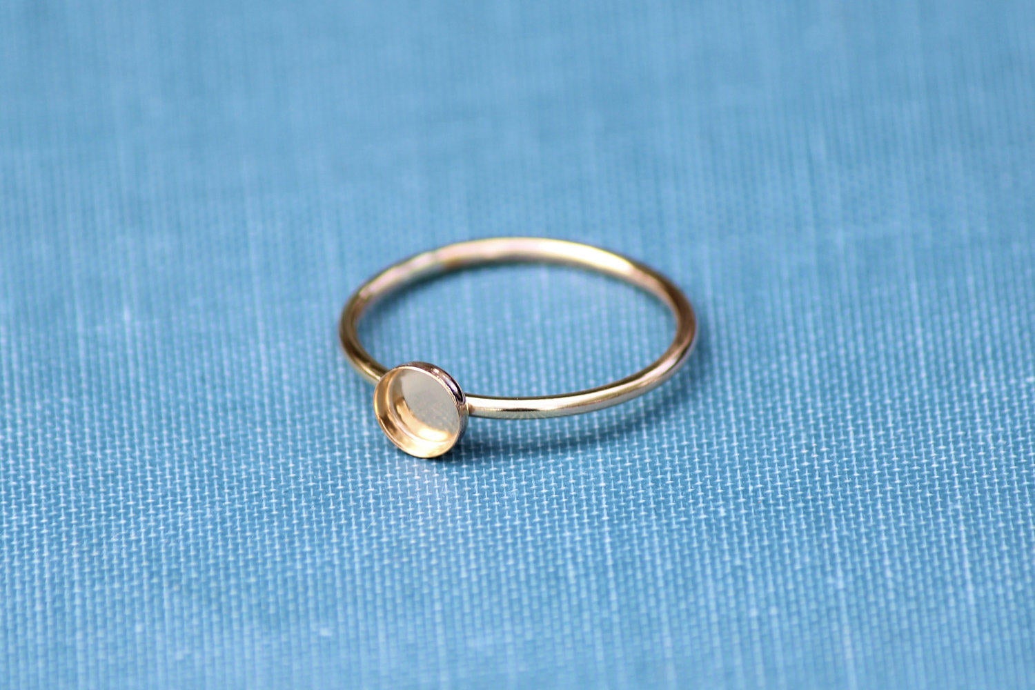 Gold Filled 5mm Bezel Cup Ring blank, Round Cabochon, Cab Breast Milk, DIY jewelry supplies, build your ring, wholesale jewelry, diy ring