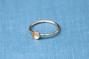 Gold Filled 5mm Bezel Cup Ring blank, Round Cabochon, Cab Breast Milk, DIY jewelry supplies, build your ring, wholesale jewelry, diy ring