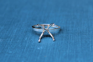 Claw Ring Blank #2, 4 Prong Silver Band, Raw Stone Setting, Wholesale Ring, Silver Ring, DIY Jewelry, Silver Ring Blanks, Jewelry Supplies