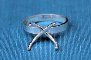 Claw Ring Blank #3, 4 Prong Silver Ring, Wholesale Ring, Silver Ring, Raw Stone Setting, DIY Jewelry, Silver Ring Blanks, Jewelry Supplies