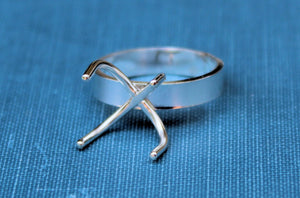 Claw Ring Blank #4, 4 Prong Silver Band, Raw Stone Setting, Wholesale Ring, Silver Ring, DIY Jewelry, Silver Ring Blanks, Jewelry Supplies