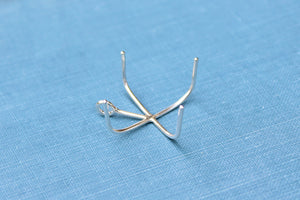 Claw Prong Raw Stone Pendant Blank, Silver 4 Prong, Wholesale Blanks, Raw Stones, Pendant, DIY Jewelry, Silver Blanks, Jewelry Supplies