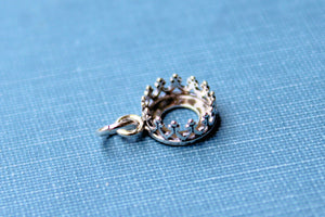 Crown Pendant Blank, Charm Band, Wholesale Blanks, Silver Pendant, Design Your Pendant, DIY Jewelry, Silver charm Blanks, Jewelry Supplies
