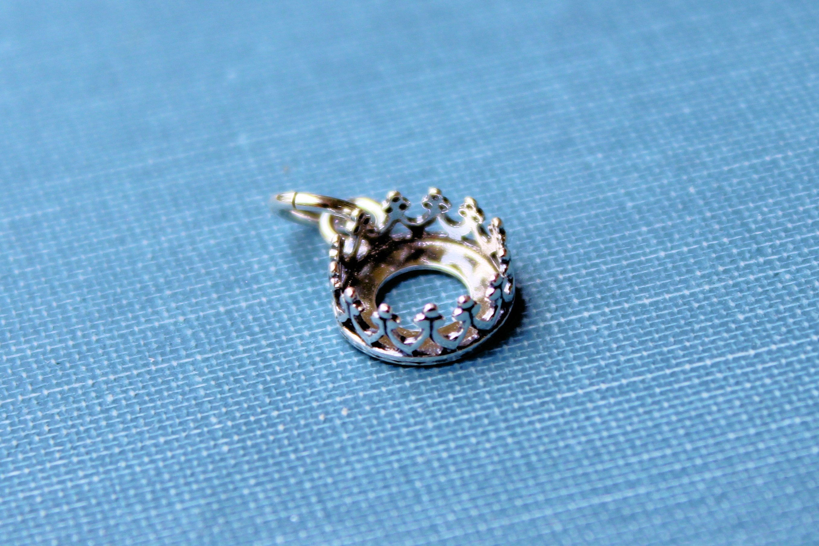 Crown Pendant Blank, Charm Band, Wholesale Blanks, Silver Pendant, Design Your Pendant, DIY Jewelry, Silver charm Blanks, Jewelry Supplies