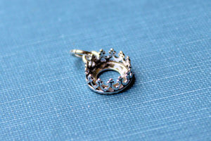 Crown Pendant Blank, Charm Band, Wholesale Blanks, Silver Pendant, Design Your Pendant, DIY Jewelry, Silver charm Blanks, Jewelry Supplies