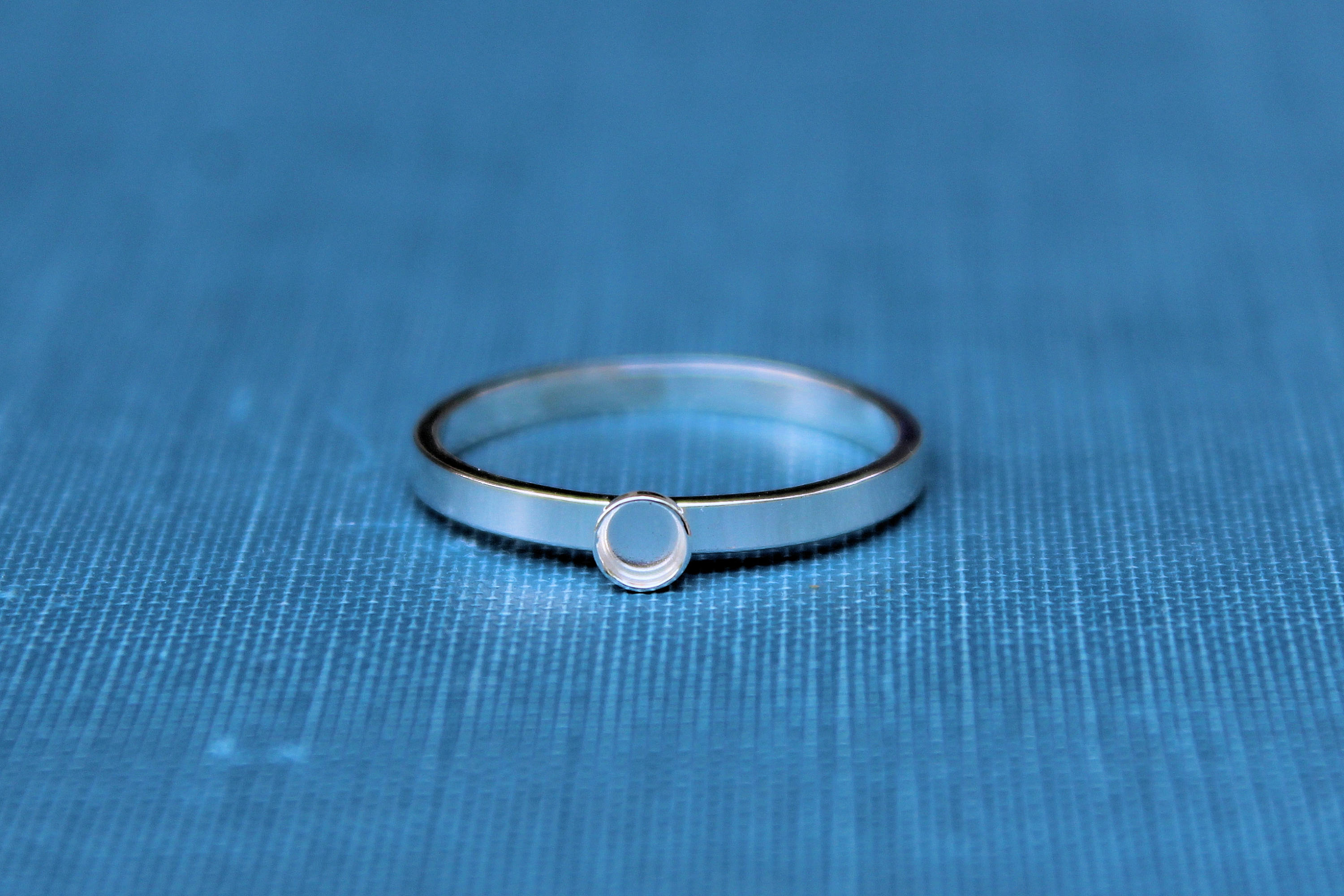3mm Bezel Cup Ring blank Style #2, Round Cabochon, Glue Pad Breast Milk, DIY jewelry supplies, build your ring, wholesale jewelry, diy ring