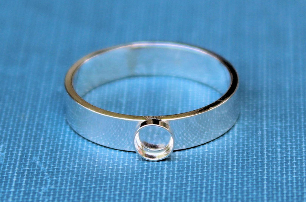 4mm Bezel Cup Ring blank Style #4, Round Cabochon, Glue Pad Breast Milk, DIY jewelry supplies, build your ring, wholesale jewelry, diy ring