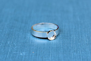 6mm Bezel Cup Ring blank Style #4, Round Cabochon, Glue Pad Breast Milk, DIY jewelry supplies, build your ring, wholesale jewelry, diy ring