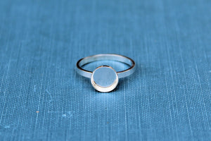 8mm Bezel Cup Ring blank Style #2, Round Cabochon, Glue Pad Breast Milk, DIY jewelry supplies, build your ring, wholesale jewelry, diy ring