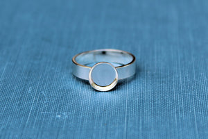 8mm Bezel Cup Ring blank Style #4, Round Cabochon, Glue Pad Breast Milk, DIY jewelry supplies, build your ring, wholesale jewelry, diy ring