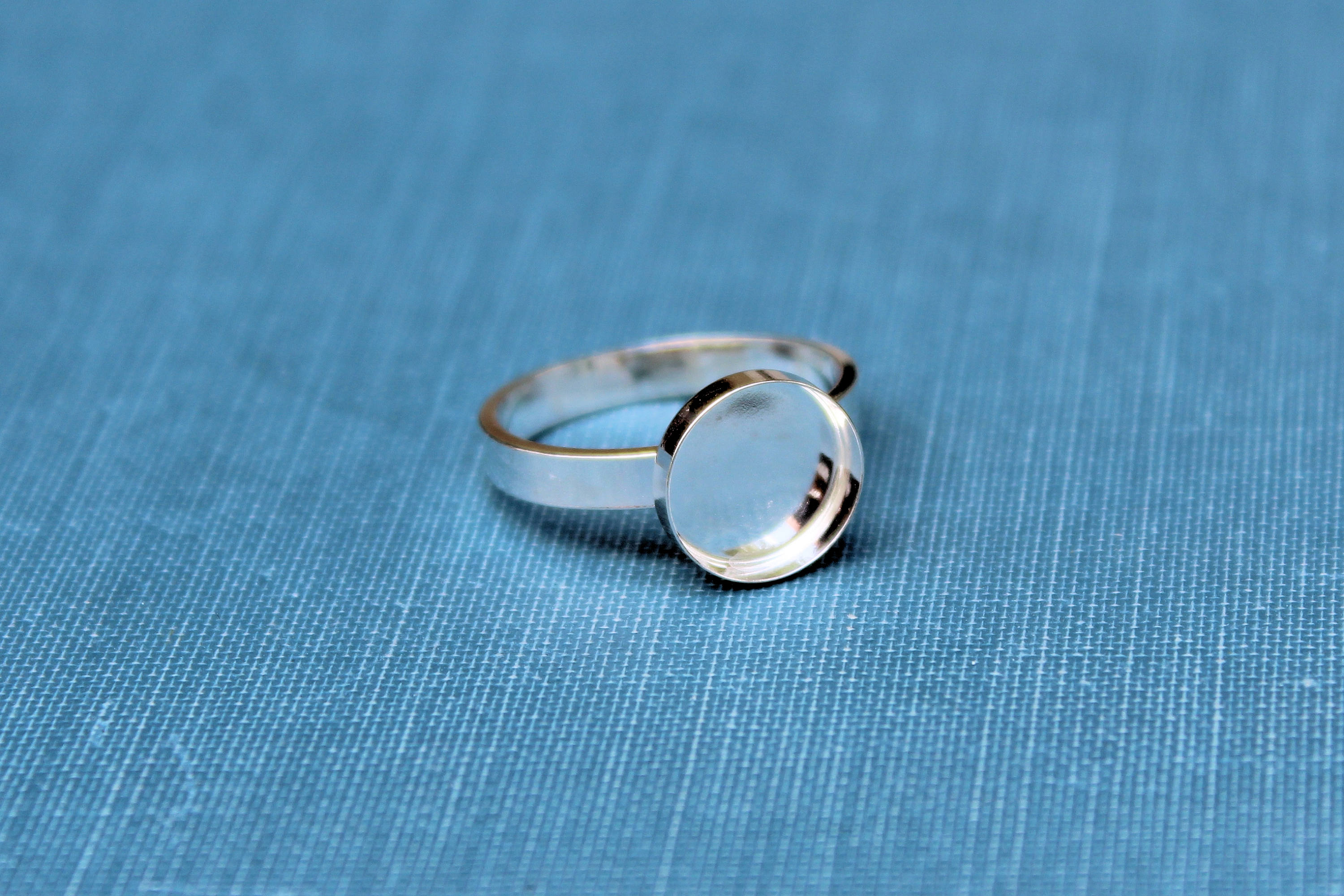 12mm Bezel Cup Ring blank Style #3, Round Cabochon, Glue Pad Breast Milk, DIY jewelry supplies, build your ring, wholesale jewelry, diy ring