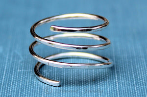 Spiral Ring, Sterling Silver or Gold-Filled, Wholesale Ring, Blank Band Ring, Silver Band Ring, Design Your Ring, DIY Jewelry, Ring Blanks