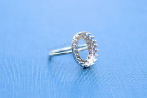 Oval 18x13 Crown Bezel Cup Ring blank, Oval Cabochon, Resin Glue Pad Breast Milk, DIY jewelry supplies, build your ring, wholesale jewelry