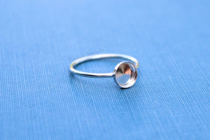 7mm Bezel Cup Ring blank, Round Cabochon, Cab Resin Glue Pad Breast Milk, DIY jewelry supplies, build your ring, wholesale jewelry, diy ring