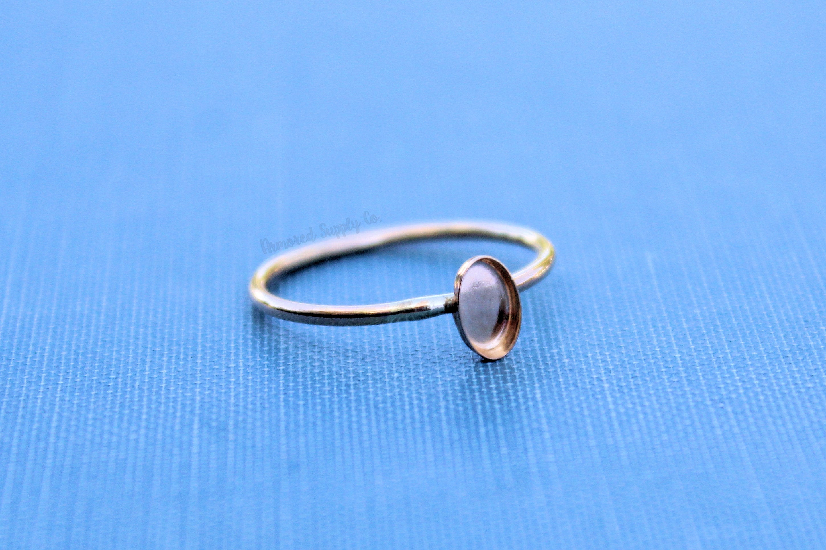 Gold Filled Oval 6x4mm Bezel Cup Ring blank, Cabochon, Cab Breast Milk, DIY jewelry supplies, build your ring, wholesale jewelry, diy ring