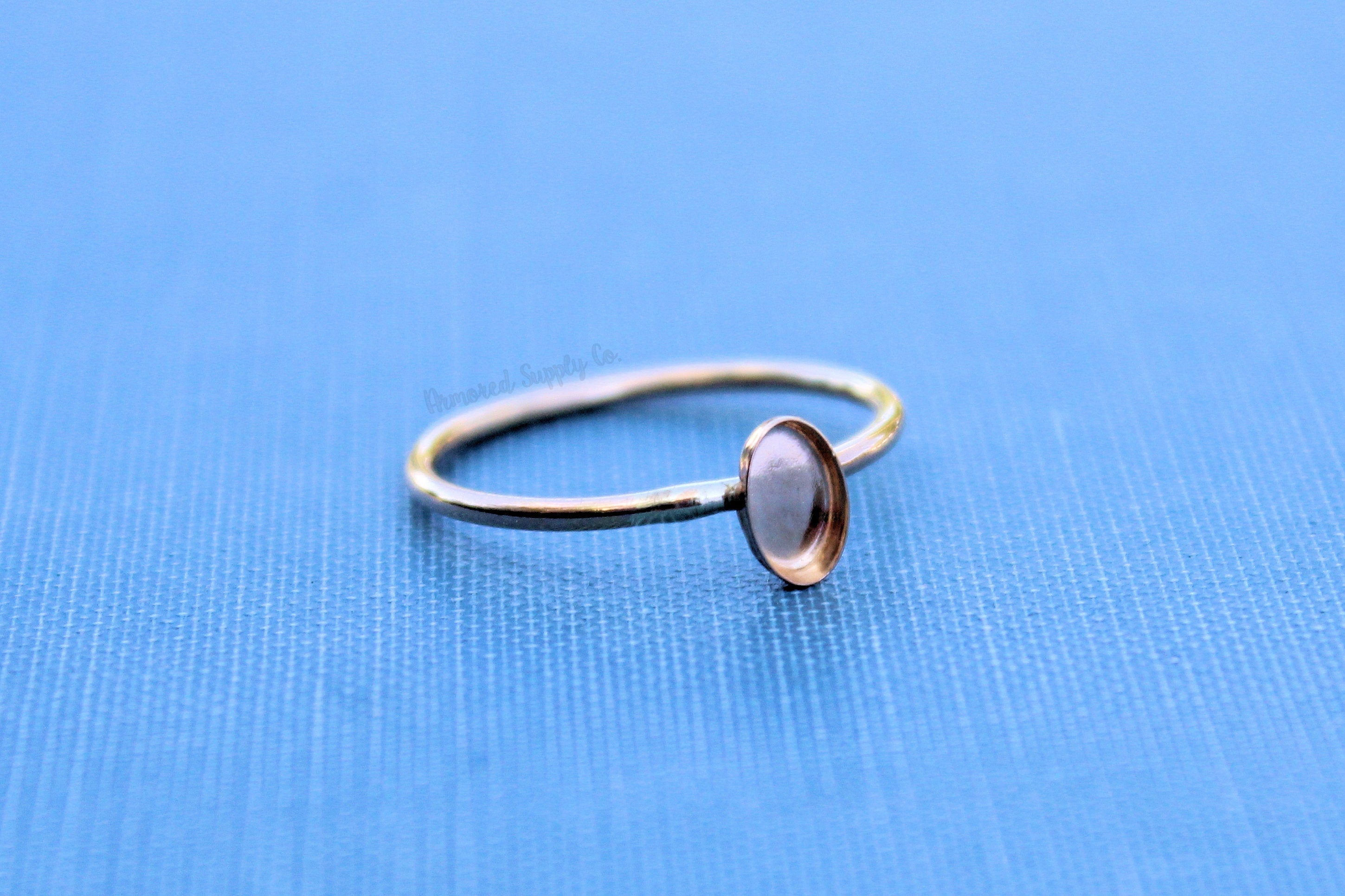 Gold Filled Oval 7x5mm Bezel Cup Ring blank, Cabochon, Cab Breast Milk, DIY jewelry supplies, build your ring, wholesale jewelry, diy ring