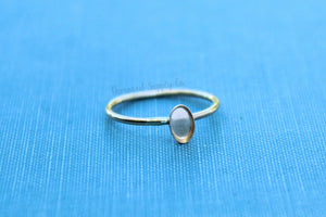 Gold Filled Oval 7x5mm Bezel Cup Ring blank, Cabochon, Cab Breast Milk, DIY jewelry supplies, build your ring, wholesale jewelry, diy ring