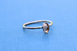 Gold Filled Oval 7x5mm Bezel Cup Ring blank, Cabochon, Cab Breast Milk, DIY jewelry supplies, build your ring, wholesale jewelry, diy ring