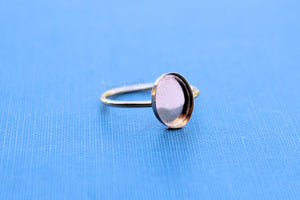 Gold Filled Oval 10x8mm Bezel Cup Ring blank, Cabochon, Cab Breast Milk, DIY jewelry supplies, build your ring, wholesale jewelry, diy ring