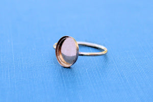 Gold Filled Oval 10x8mm Bezel Cup Ring blank, Cabochon, Cab Breast Milk, DIY jewelry supplies, build your ring, wholesale jewelry, diy ring