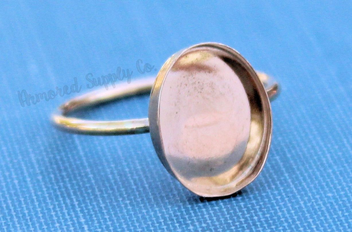 Gold Filled Oval 10x8mm Bezel Cup Ring blank, Cabochon, Cab Breast Milk, DIY jewelry supplies, build your ring, wholesale jewelry, diy ring