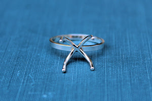 Claw Ring Blank #2, 4 Prong Silver Band, Raw Stone Setting, Wholesale Ring, Silver Ring, DIY Jewelry, Silver Ring Blanks, Jewelry Supplies