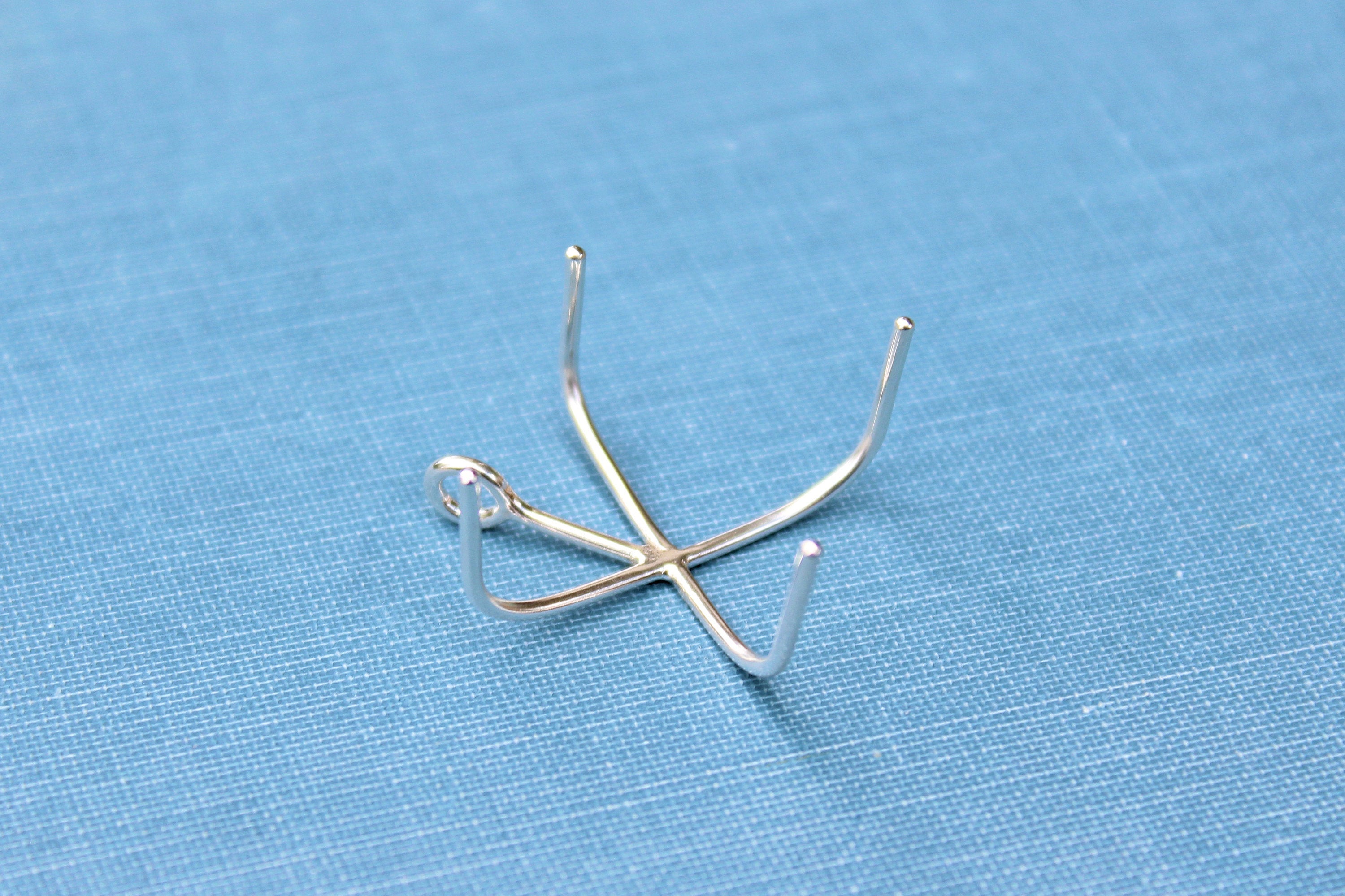 Claw Prong Raw Stone Pendant Blank, Silver 4 Prong, Wholesale Blanks, Raw Stones, Pendant, DIY Jewelry, Silver Blanks, Jewelry Supplies