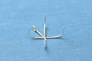 Claw Prong Raw Stone Pendant Blank, Silver 4 Prong, Wholesale Blanks, Raw Stones, Pendant, DIY Jewelry, Silver Blanks, Jewelry Supplies