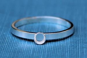 3mm Bezel Cup Ring blank Style #2, Round Cabochon, Glue Pad Breast Milk, DIY jewelry supplies, build your ring, wholesale jewelry, diy ring