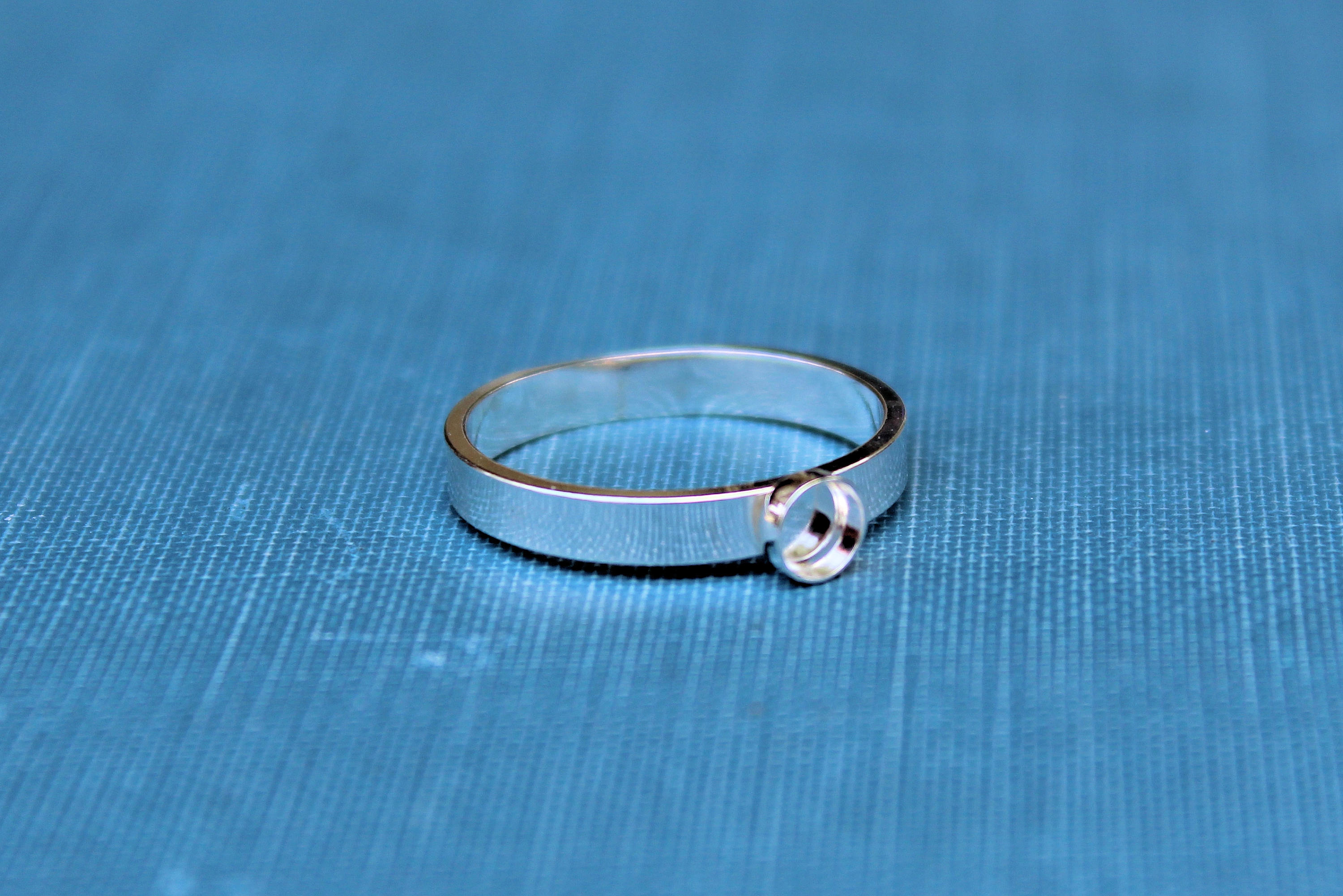 4mm Bezel Cup Ring blank Style #3, Round Cabochon, Glue Pad Breast Milk, DIY jewelry supplies, build your ring, wholesale jewelry, diy ring