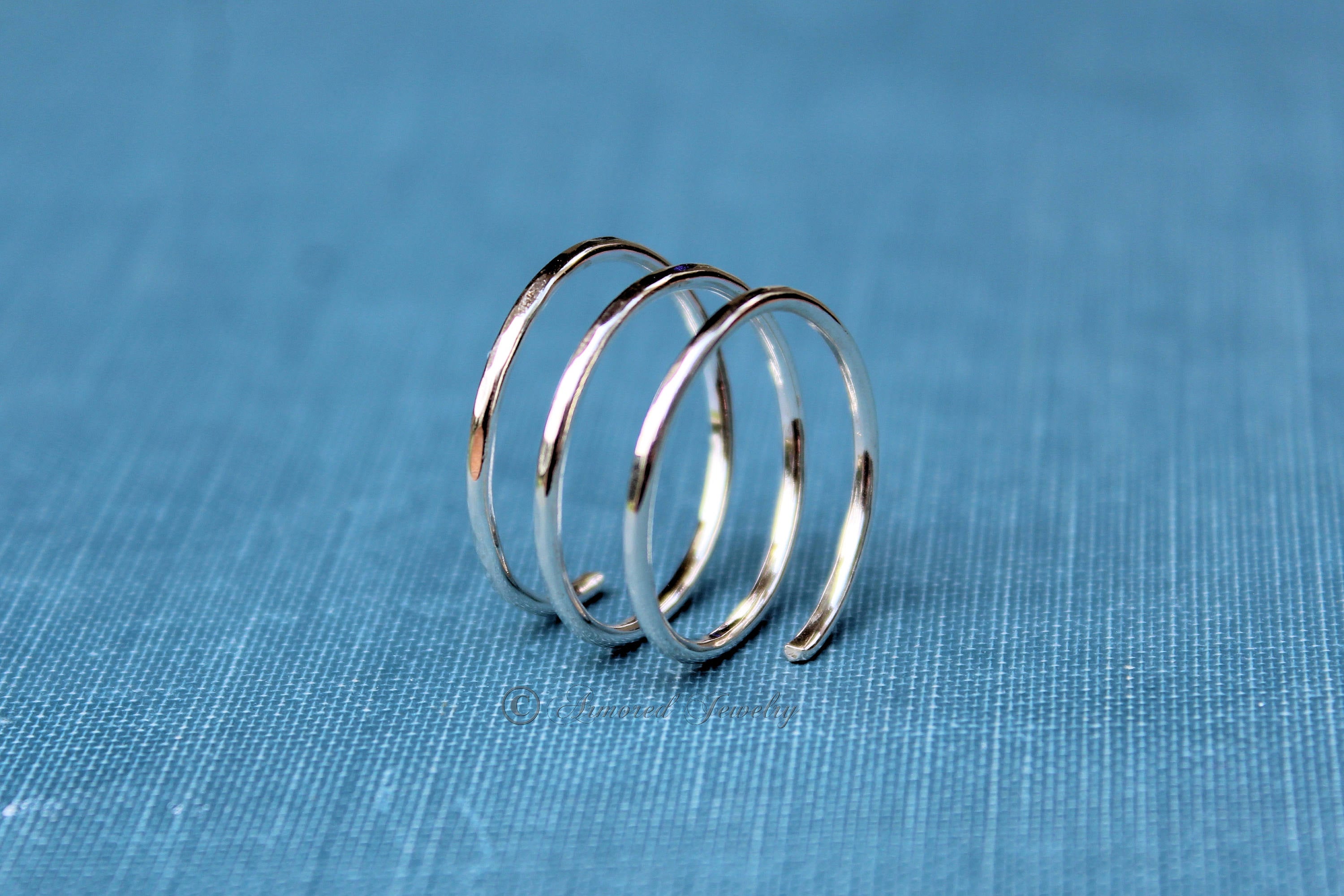 Spiral Ring, Sterling Silver or Gold-Filled, Wholesale Ring, Blank Band Ring, Silver Band Ring, Design Your Ring, DIY Jewelry, Ring Blanks