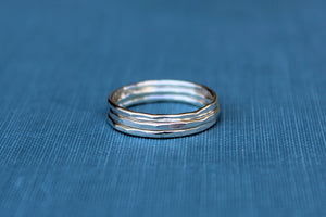 Hammered Stacking Ring, Sterling Silver or Gold-Filled, Wholesale Ring, Blank Band Ring, Silver Ring, Design Your Ring, DIY Jewelry, Gold