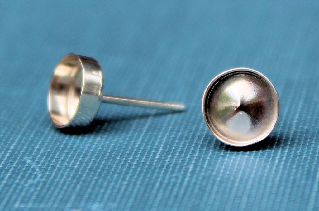 5mm Stud Earring Blanks, Blank Stud Settings, Wholesale Blanks, Silver Earrings, Make Earrings, DIY Jewelry, Silver Blanks, Jewelry Supplies