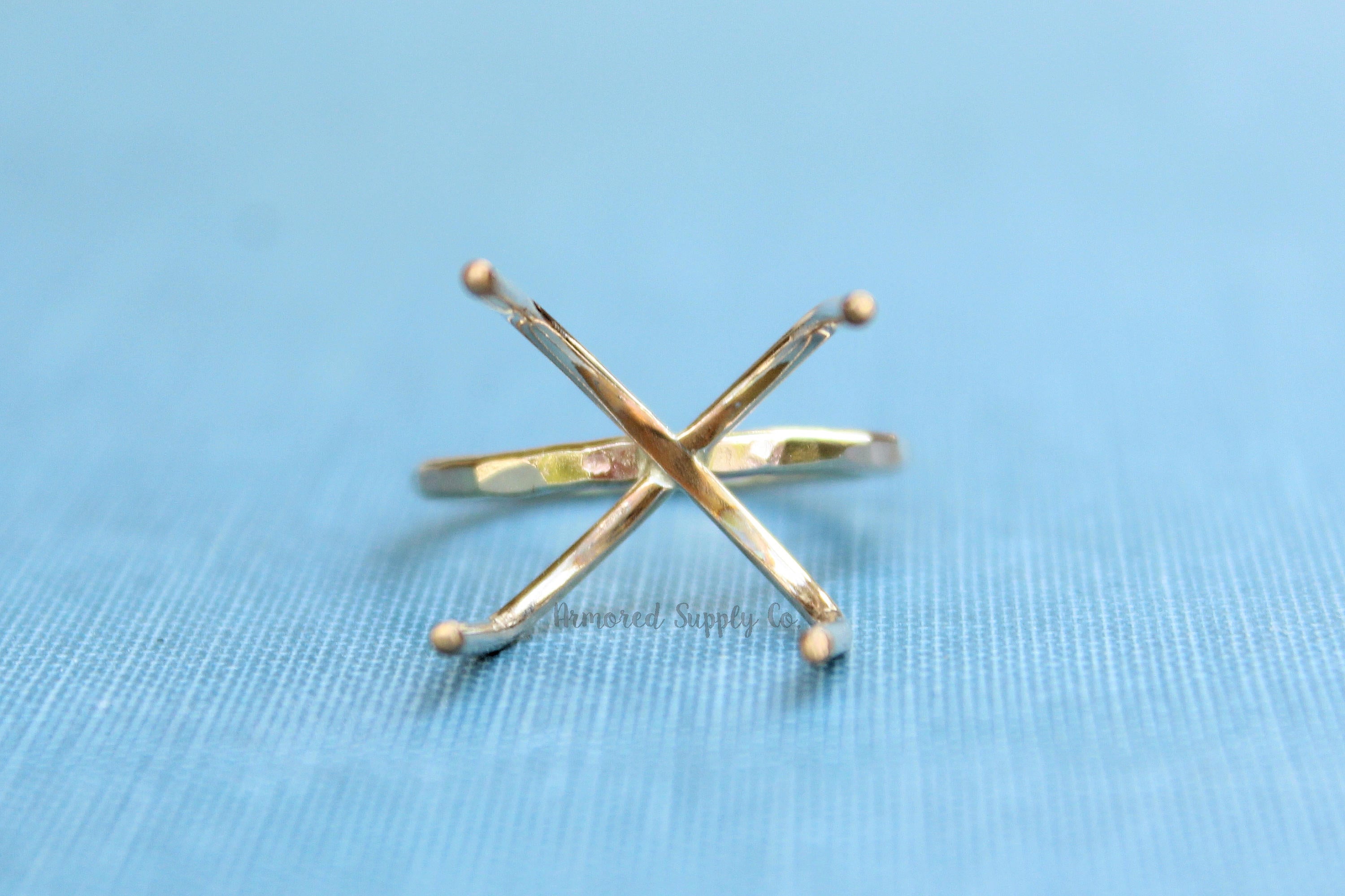 Gold Filled 4 Prong Raw Stone Ring, Claw Prong Ring Blank, Wholesale Ring, Gold Band Ring, DIY Jewelry, Rose Gold Blank, Jewelry Supplies