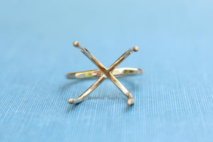 Gold Filled 4 Prong Raw Stone Ring, Claw Prong Ring Blank, Wholesale Ring, Gold Band Ring, DIY Jewelry, Rose Gold Blank, Jewelry Supplies