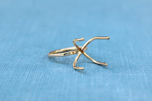Gold Filled 4 Prong Raw Stone Ring, Claw Prong Ring Blank, Wholesale Ring, Gold Band Ring, DIY Jewelry, Rose Gold Blank, Jewelry Supplies