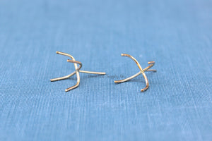 Gold Claw Prong Raw Stone Stud Earring Blanks, 4 Prong Setting, Wholesale Blanks, Gold Raw Stones, DIY Jewelry, Blanks, Jewelry Supplies