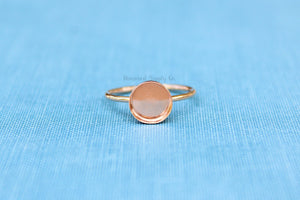 Rose Gold Filled 10mm Bezel Cup Ring blank, Round Cabochon, Breast Milk, DIY jewelry supplies, build your ring, wholesale jewelry, diy ring