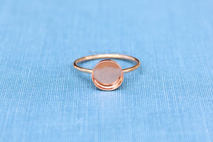 Rose Gold Filled 10mm Bezel Cup Ring blank, Round Cabochon, Breast Milk, DIY jewelry supplies, build your ring, wholesale jewelry, diy ring